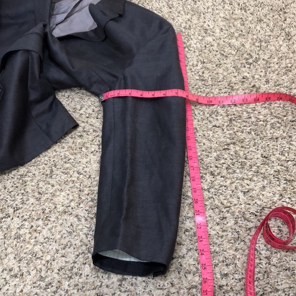 Hugo Boss Scorsese Blazer Size 44R Gray Virgin Wool Linen Blend - Picture 7 of 11